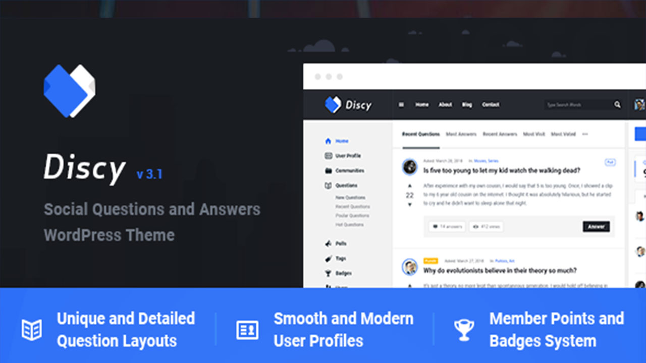 Discy v5.7.4 - Social Questions and Answers WordPress Theme