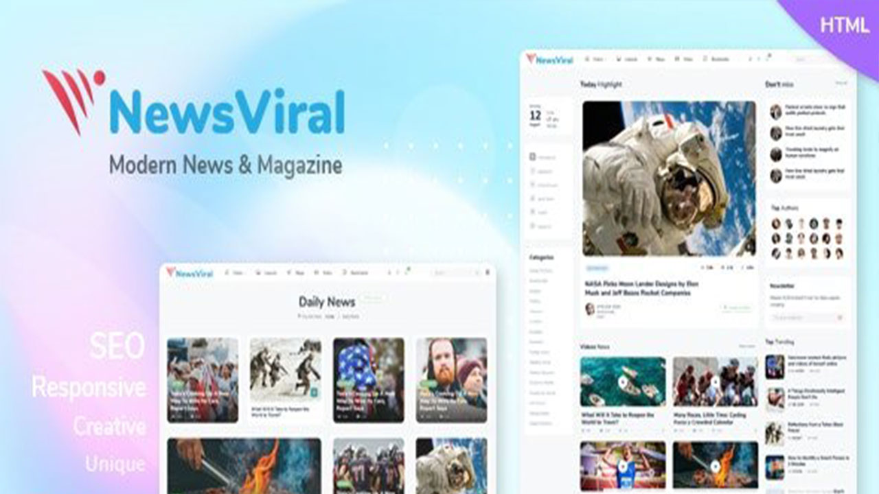 Newsviral v2.1 - Modern News & Magazine HTML Template