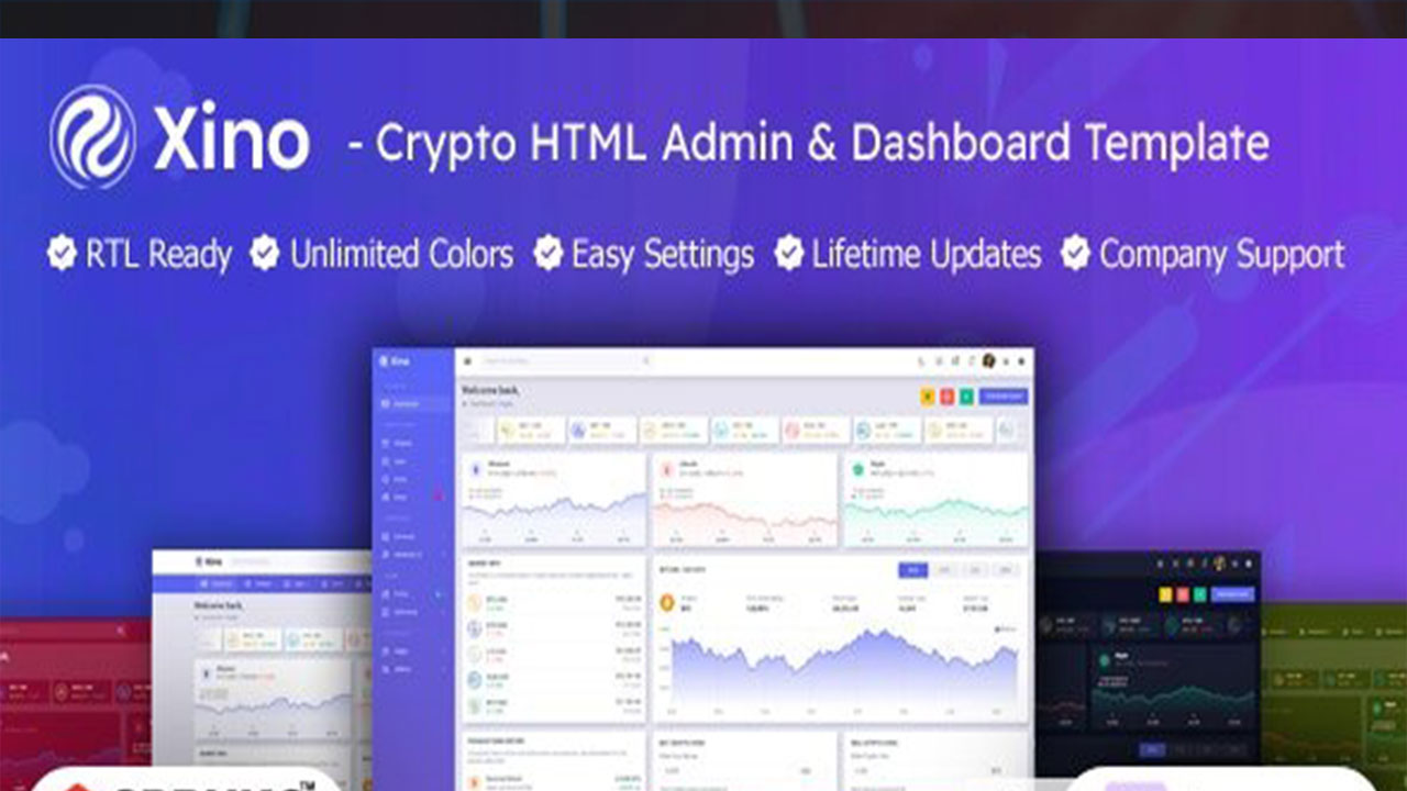 Xino v11 - Cryptocurrency Admin Dashboard HTML Template